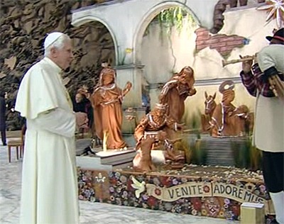 На сцене зала Павла VI (для общих аудиенций)